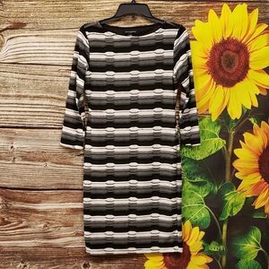 Sharagano black/ white pullover dress Preowned